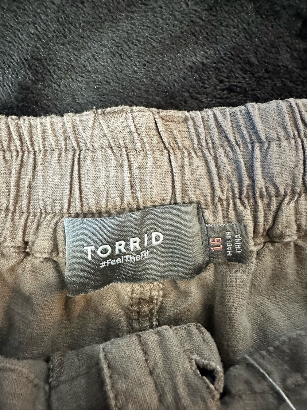 Torrid Taupe Linen Blend Drawstring Shorts Size 16 Relaxed Casual Summer - Picture 2 of 12